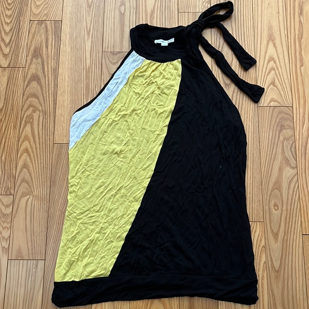 Colourblock Tie Halter Top
